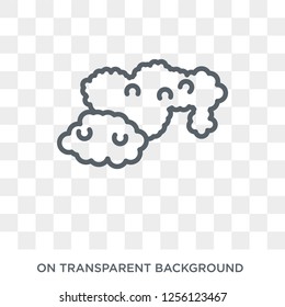 Cirrus cumulus icon. Cirrus cumulus design concept from Weather collection. Simple element vector illustration on transparent background.