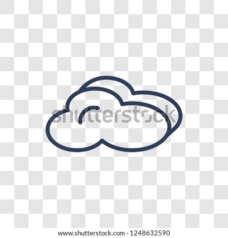 Cirrus cumulus icon. Trendy linear Cirrus cumulus logo concept on transparent background from Weather collection