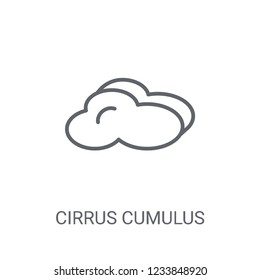 Cirrus cumulus icon. Trendy Cirrus cumulus logo concept on white background from Weather collection. Suitable for use on web apps, mobile apps and print media.
