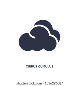 cirrus cumulus isolated icon. Simple element illustration from weather concept. cirrus cumulus editable logo symbol design on white background. Can be use for web and mobile.
