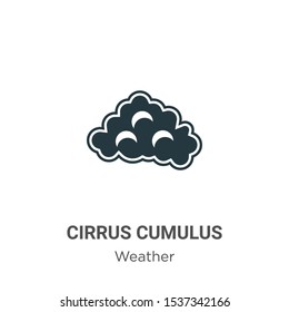 Cirrus cumulus vector icon on white background. Flat vector cirrus cumulus icon symbol sign from modern weather collection for mobile concept and web apps design.
