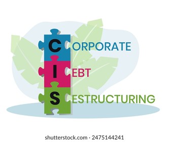 CIS. CLIENT INFORMATION SHEET acronym. Concept with keyword and icons. Flat vector illustration. Isolated on white.