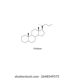 Estrutura esquelética de Cisaprida. Ilustração esquemática de composto de agente procinético. Diagrama simples, fórmula química.