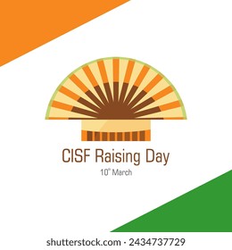 CISF Raising Day, March 10 India vector, illustration. Central Industrial Security Force Day.