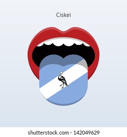 Ciskei language. Abstract human mouth. Vector illustration.