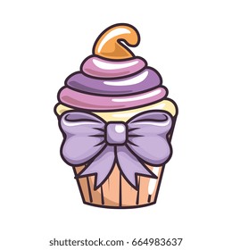cisolated cute cupcake