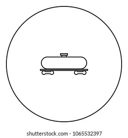 Cistern black icon in circle outline