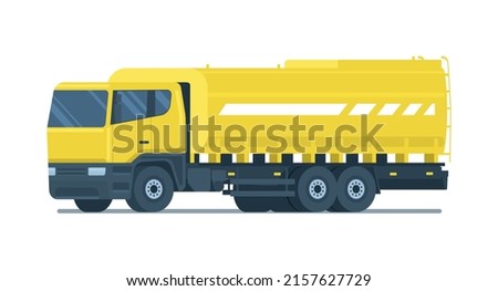 Cistern carrier truck isolated. Vector illustration.
