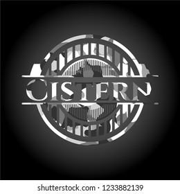 Cistern on grey camouflage pattern