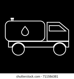 Cistern truck icon .