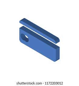 Cit card isometric left top view 3D icon