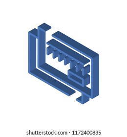 Cit card isometric left top view 3D icon