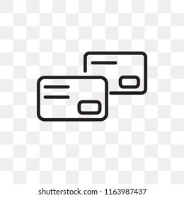 Cit card vector icon isolated on transparent background, Cit card logo concept
