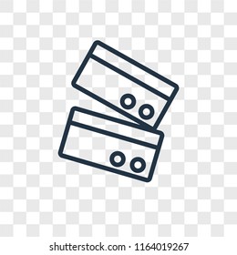 Cit card vector icon isolated on transparent background, Cit card logo concept