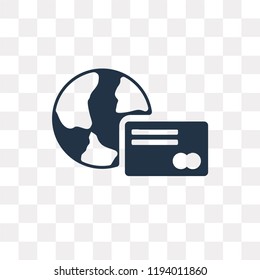Cit card vector icon isolated on transparent background, Cit card transparency concept can be used web and mobile