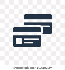 Cit card vector icon isolated on transparent background, Cit card transparency concept can be used web and mobile