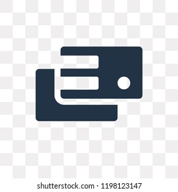Cit card vector icon isolated on transparent background, Cit card transparency concept can be used web and mobile