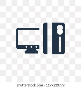 Cit card vector icon isolated on transparent background, Cit card transparency concept can be used web and mobile