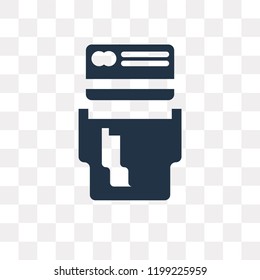 Cit card vector icon isolated on transparent background, Cit card transparency concept can be used web and mobile