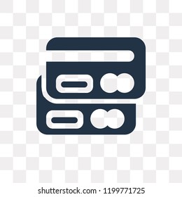 Cit card vector icon isolated on transparent background, Cit card transparency concept can be used web and mobile