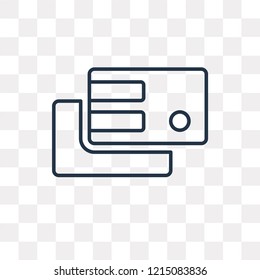Cit card vector outline icon isolated on transparent background, high quality linear Cit card transparency concept can be used web and mobile
