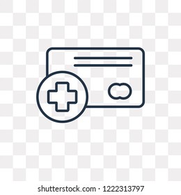 Cit card vector outline icon isolated on transparent background, high quality linear Cit card transparency concept can be used web and mobile