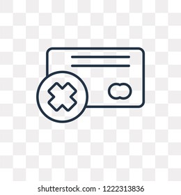 Cit card vector outline icon isolated on transparent background, high quality linear Cit card transparency concept can be used web and mobile