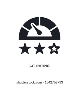 cit rating isolated icon. simple element illustration from general-1 concept icons. cit rating editable logo sign symbol design on white background. can be use for web and mobile