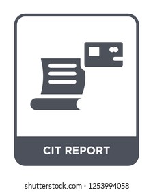 cit report icon vector on white background, cit report trendy filled icons from General collection, cit report simple element illustration