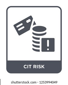 cit risk icon vector on white background, cit risk trendy filled icons from General collection, cit risk simple element illustration