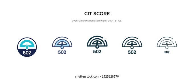 cit score icon in different style vector illustration. two colored and black cit score vector icons designed in filled, outline, line and stroke style can be used for web, mobile, ui