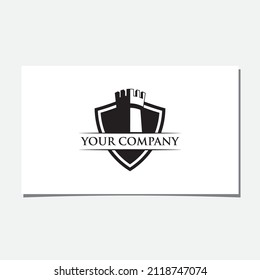 CITADEL AND SHIELD LOGO DESIGN TEMPLATE.