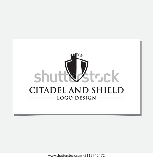 CITADEL AND SHIELD LOGO\
DESIGN VECTOR