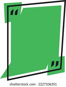 Citation box frame. Empty text cloud template