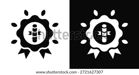 Citation Icon White And Black Background Style