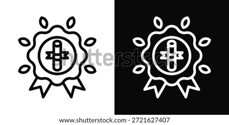 Citation Icon White And Black Background Style