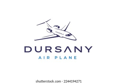 Citation jet logo design concept for aviation business