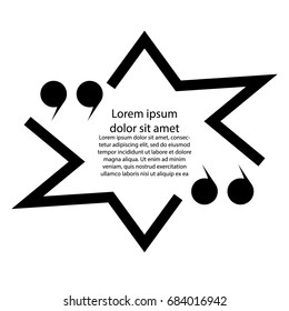 Citation text box vector illustration