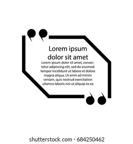 Citation text box vector illustration