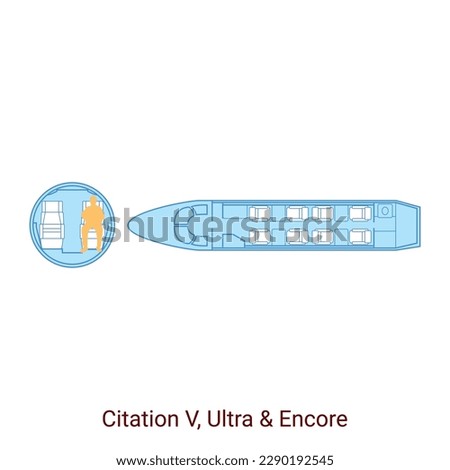 Citation V, Ultra and Encore airplane scheme. Civil Aircraft Guide
