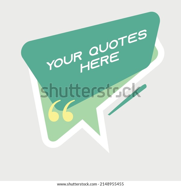 Citations Citation Frame Greeting Stickers Comment Stock Vector ...