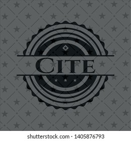 Cite dark badge. Vector Illustration. Detailed.