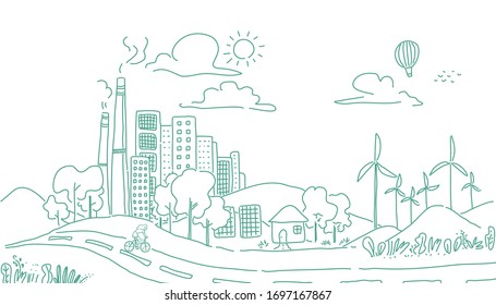 37,827 Green City Sketch Images, Stock Photos & Vectors | Shutterstock
