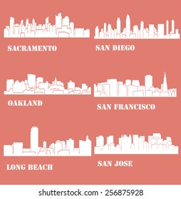 Cities In California ( Sacramento, San Diego, San Jose, Oakland, Long Beach, San Francisco )