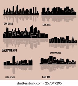 Cities In California ( Sacramento, San Diego, San Jose, Oakland, Long Beach, San Francisco )