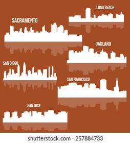 Cities In California ( Sacramento, San Diego, San Jose, Oakland, Long Beach, San Francisco )