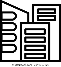 Cities City Construction Outline Icon