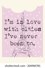 cities love, illustration in vector format