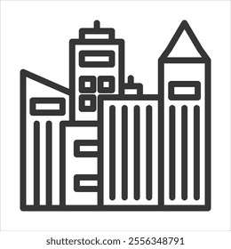 Cities Outline Icon Vector Illustration