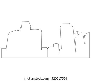 Cities Path on the white background